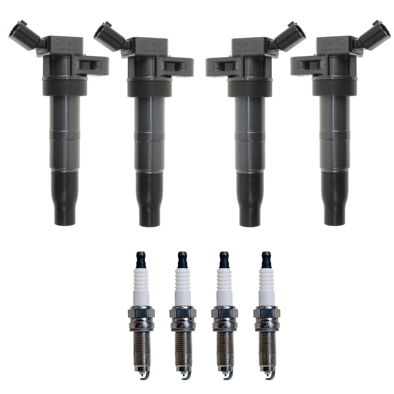 Set of 4 Ignition Coils & Iridium Spark Plugs for Sportage 2.4L (2011–2016)