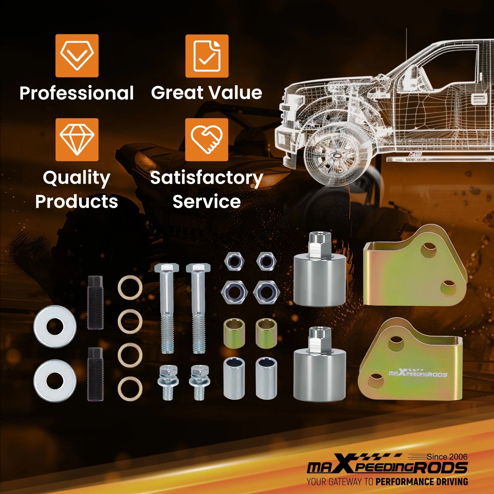 2" Lift Kit for Polaris Ranger 570 Midsize (2014–2023)