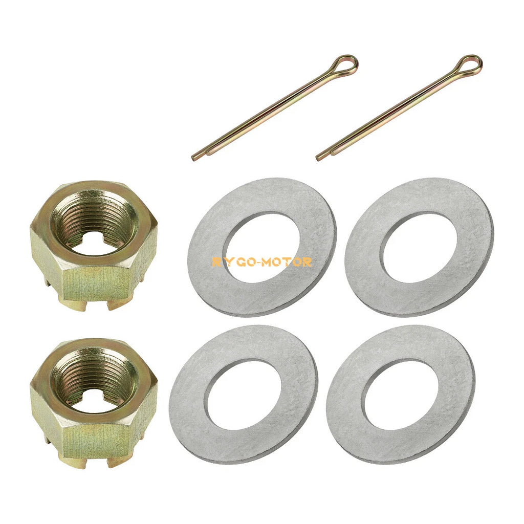 2X Rear Axle Castle Nut w/ Pin for Polaris Trail Blazer 250 (1990–2006) / 330 (2008–2013)