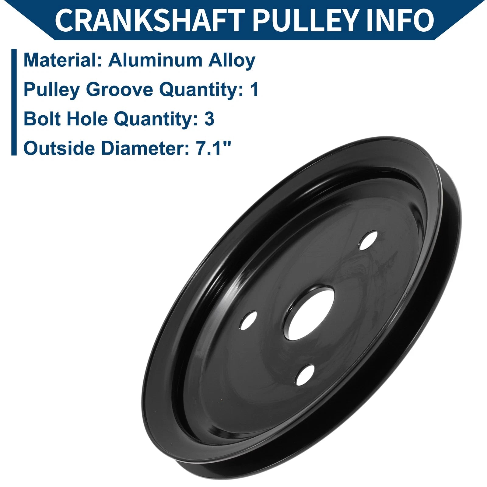 Single Groove SWP Short Water Pump Crank Pulley for Chevy SBC Small Block (262)