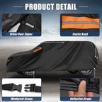 Waterproof Car Cover for Kia Soul (2009–2024) 210D-PU Oxford with Zipper Black