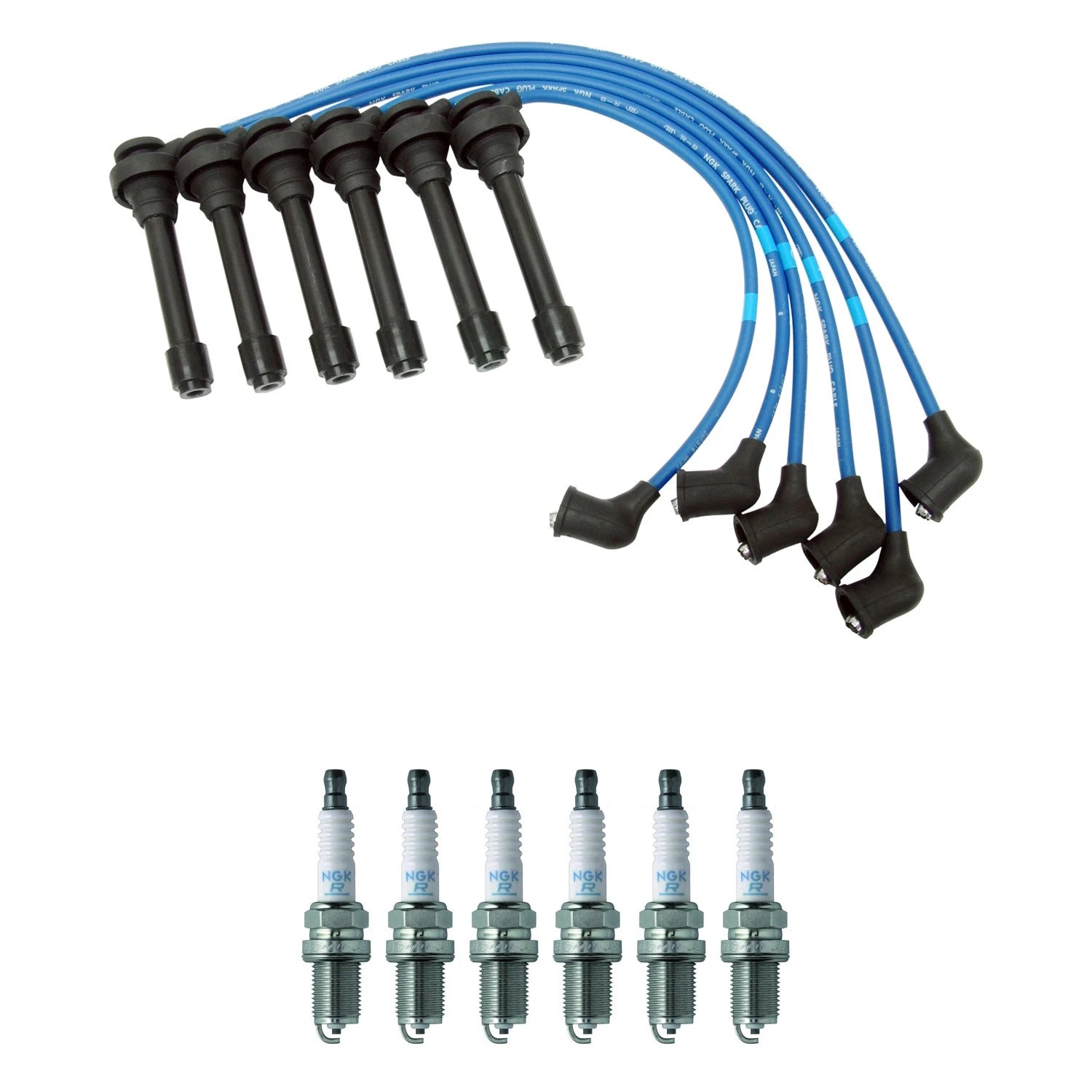 NGK 7mm Wire Set 6 Nickel Spark Plugs for Eclipse Galant Sebring (1995–2005)