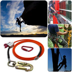 1/2" x 8' Steel Core Climbing Rope Lanyard Kit with Swivel Snap