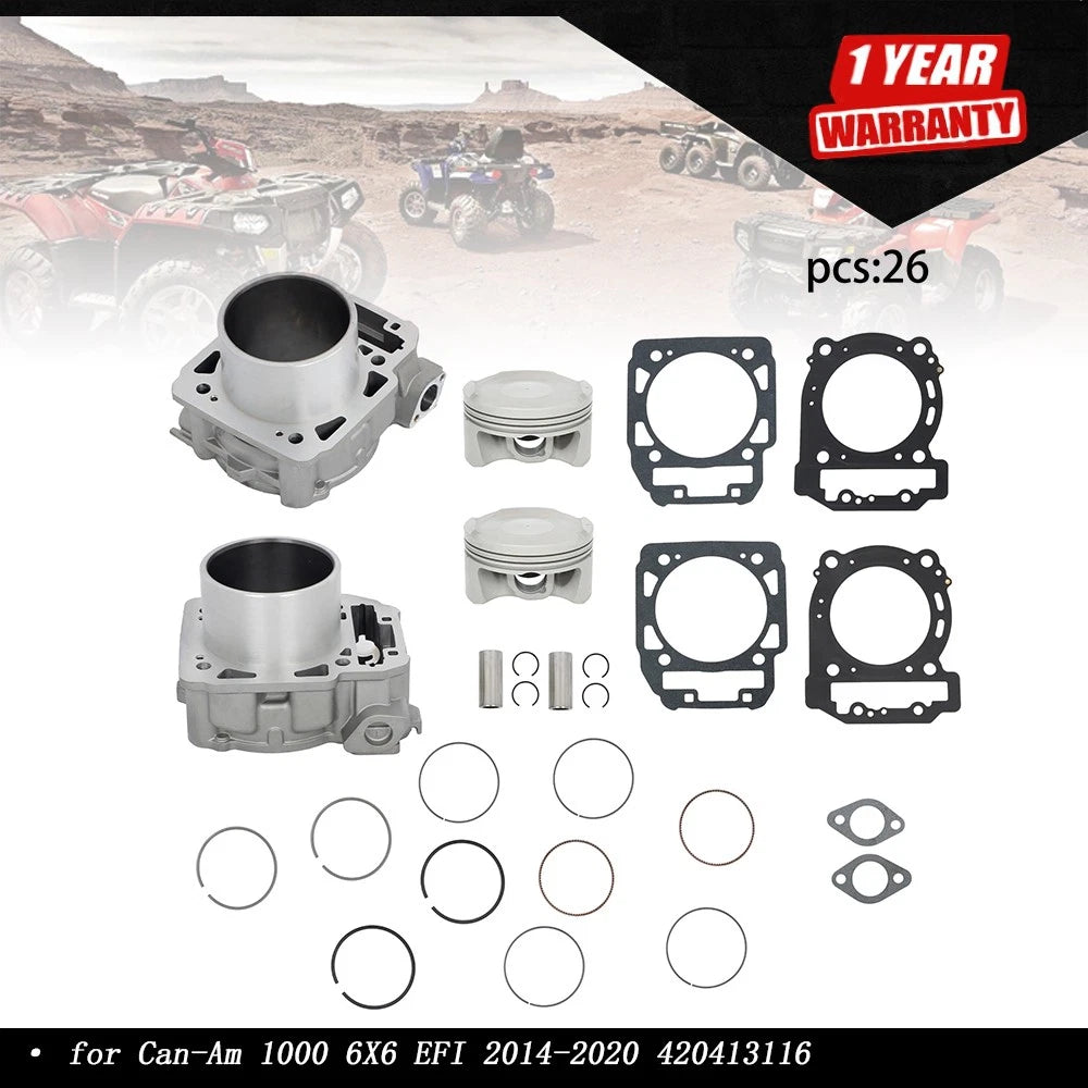 Top End Cylinder Piston Gaskets Kit for Can-Am 1000 6X6 (2014–2020)