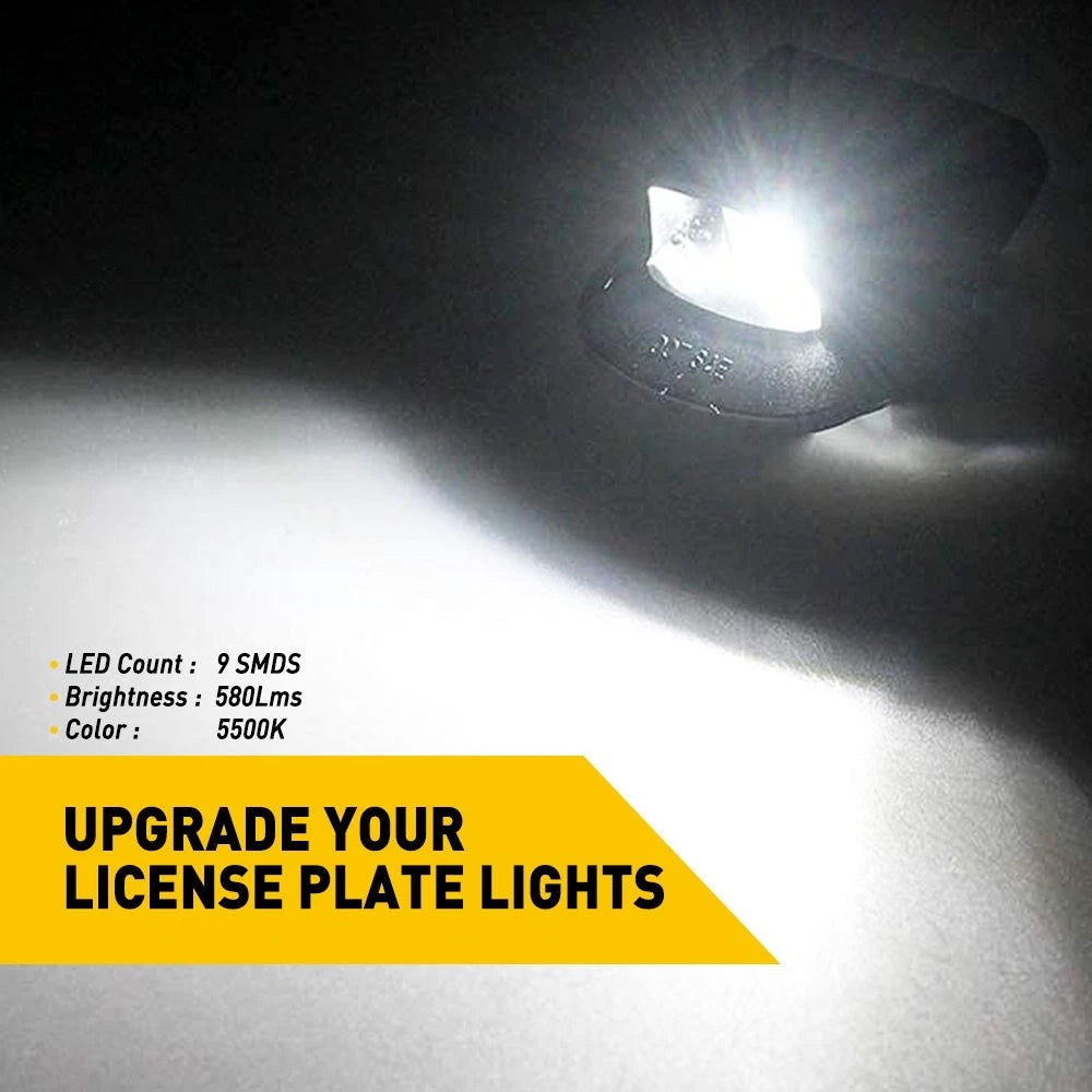 2X LED License Plate Light for Dodge Dakota (1997–2011) & Mitsubishi (2006–2009)