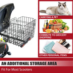 Folding Rear Basket for Mobility Scooters Power Chairs (1" Hitch Receiver)