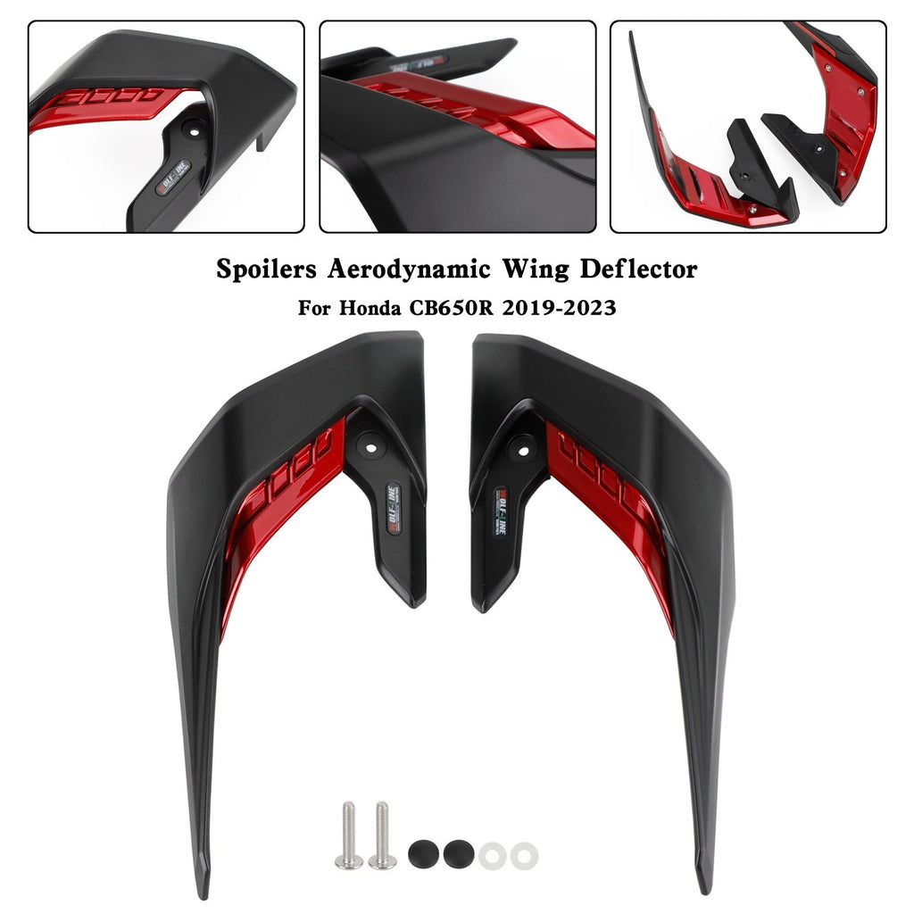Side Spoilers for Honda CB650R (2019–2023) - Aerodynamic Wing Deflector Red