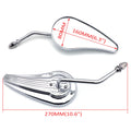Chromed Custom Aluminum Mirrors for Harley Sportster FXE FXSB FXWG (1971–2023)
