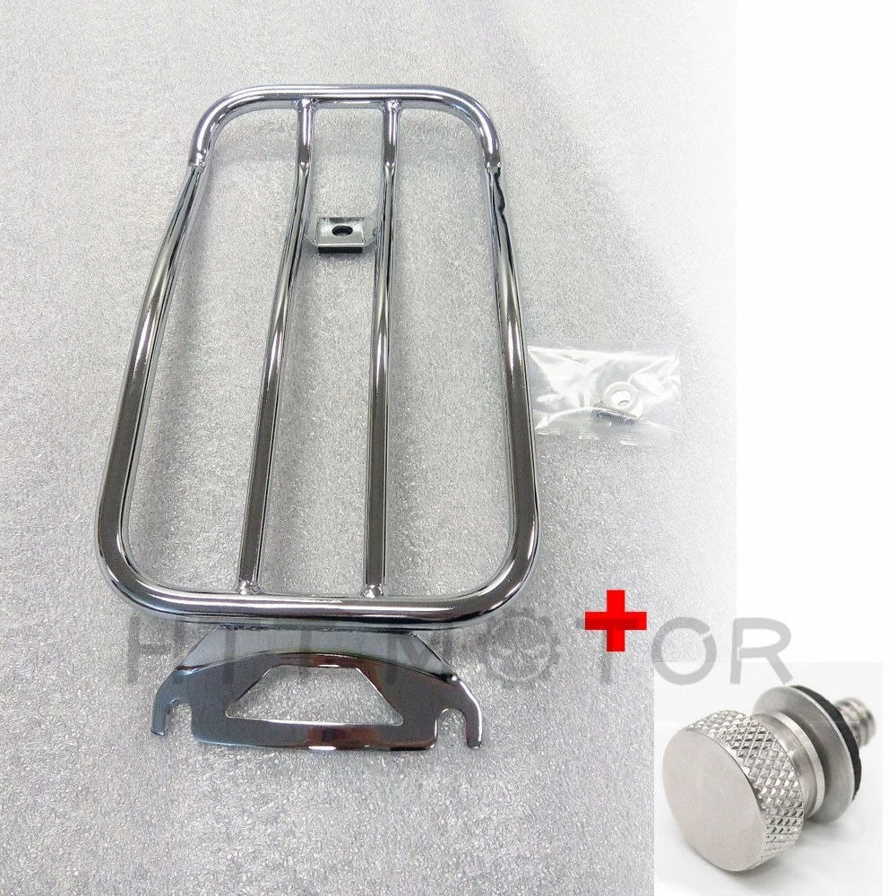 Chrome Luggage Rack + Bolt for Harley Touring FLH FLT (1997–2015)