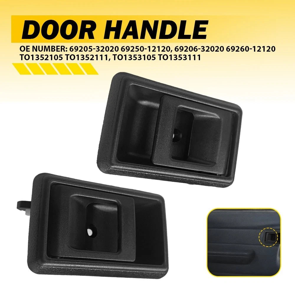 2X Black Interior Door Handle for Toyota Pickup 4Runner Tacoma Corolla Tercel (1984–1995)