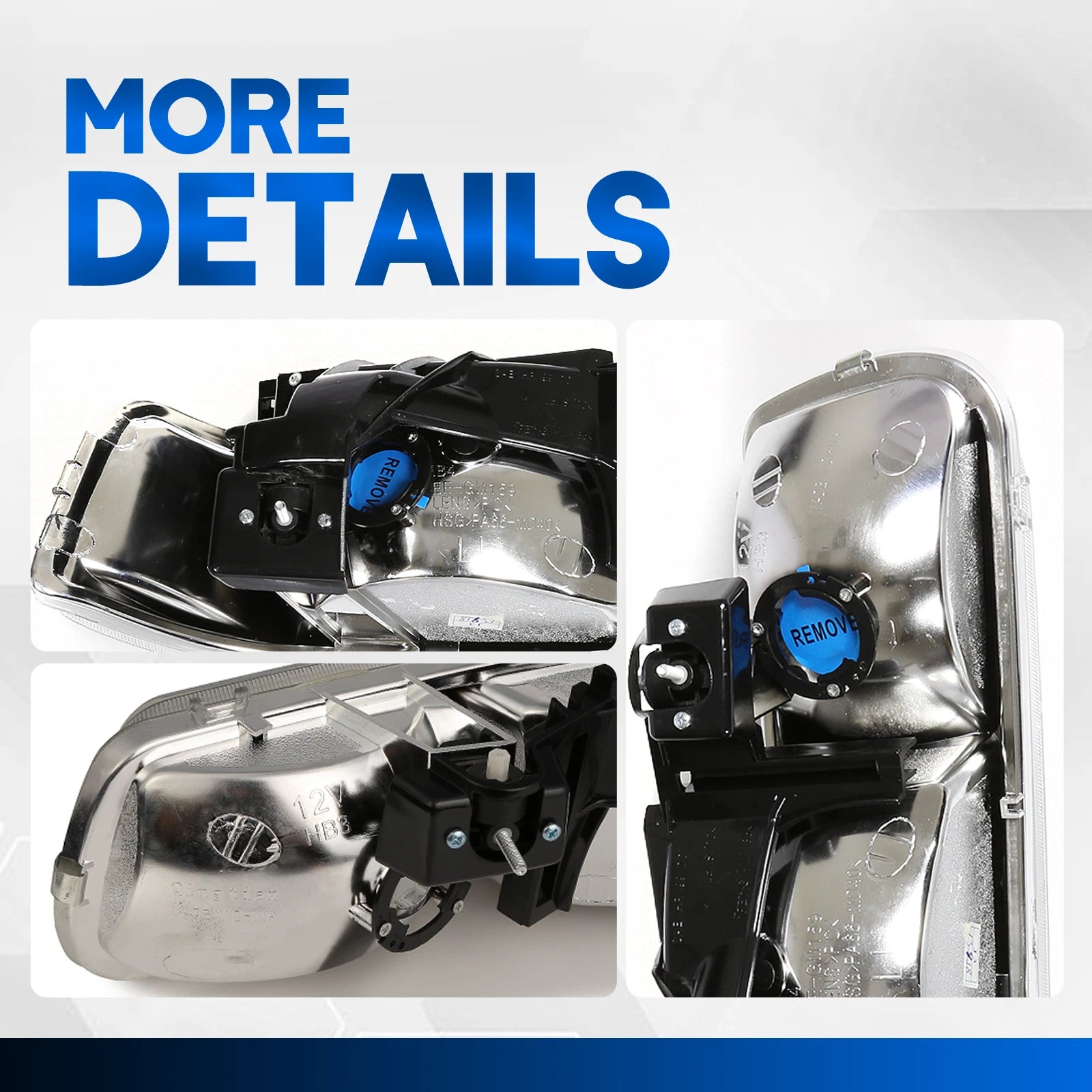 Set of 2 Headlight Bumper Lamps Chrome/Clear for Chevy Silverado Tahoe Suburban (2000–2006)
