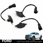 3Pcs Smoked 12-SMD Amber LED Front Grille Lights for Ford Raptor (2010–2014)