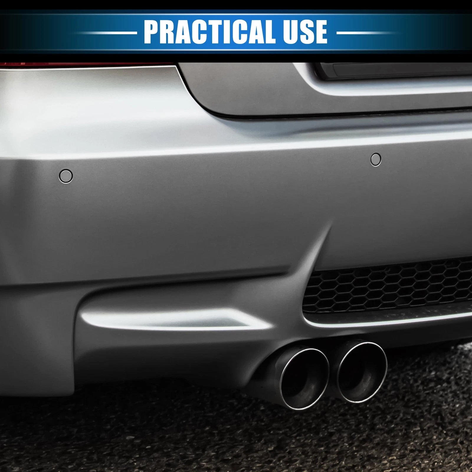 2 Pcs Exhaust Tip Tail Pipe for BMW 328i 325i E90 (2007–2010) Silver Tone