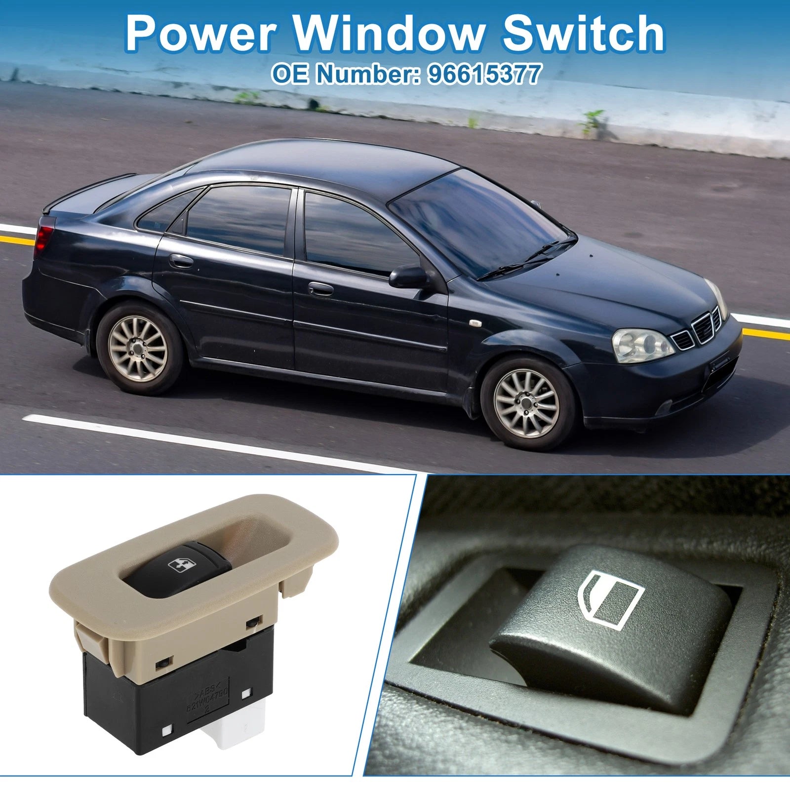 Power Window Switch for Chevrolet Lacetti Optra (2004–2010) No. 96615377