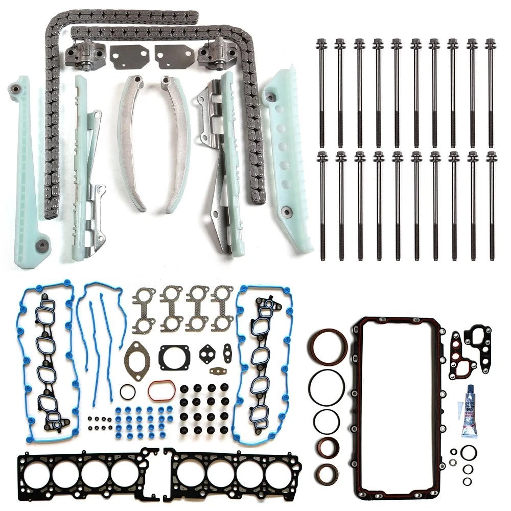 Full Gasket Set Timing Chain Kit Head Bolts for Ford Mustang 4.6L V8 (1999–2000)