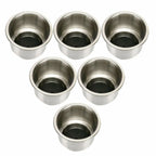 12 Pack Stainless Steel Cup Drink Holder with Drain for Marine Boat RV Camper