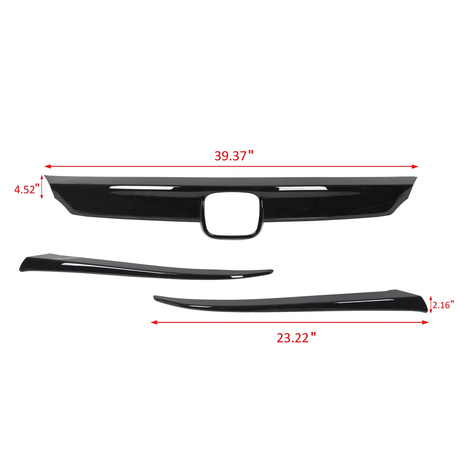 Gloss Black Grille Cover for Honda Accord (2018–2020)