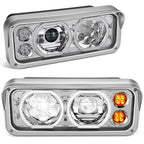 Halo Ring LED Projector Headlight for Freightliner Classic (1981–2019)