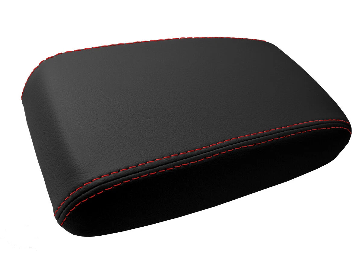 Console Lid Pull Over Cover Leather for Toyota Matrix (2003–2008) Red Stitch