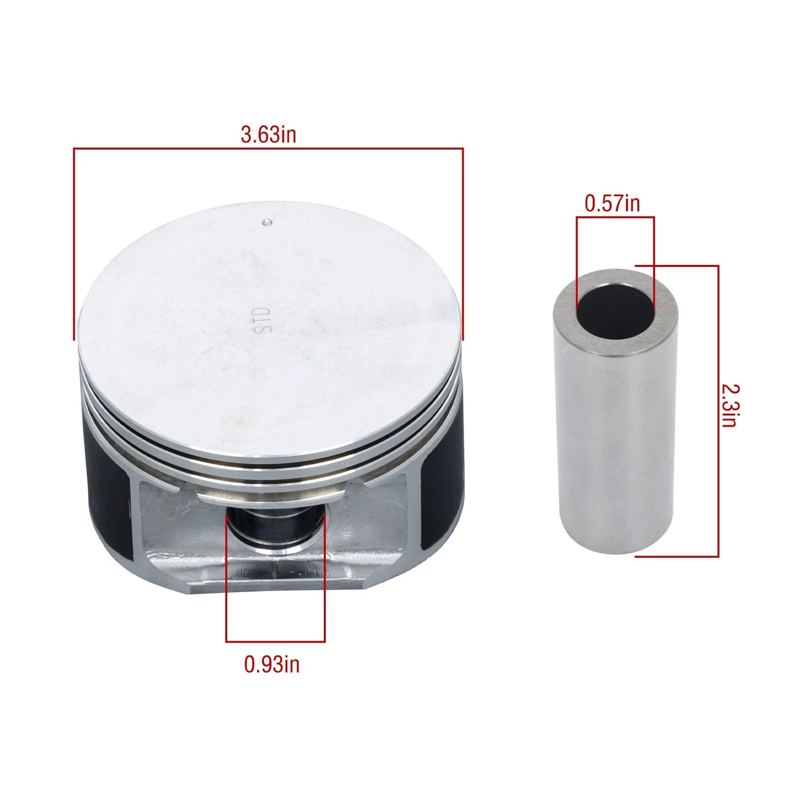 Piston Set with Rings for Jeep Grand Cherokee (2005–2010) & Dodge Ram 1500 (2002–2010)