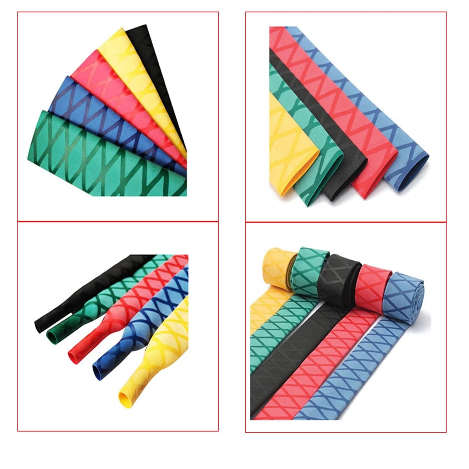 Set of 14 X-Tube Cable Heat Shrink Tubing Wrap Sleeve for Rod Grips
