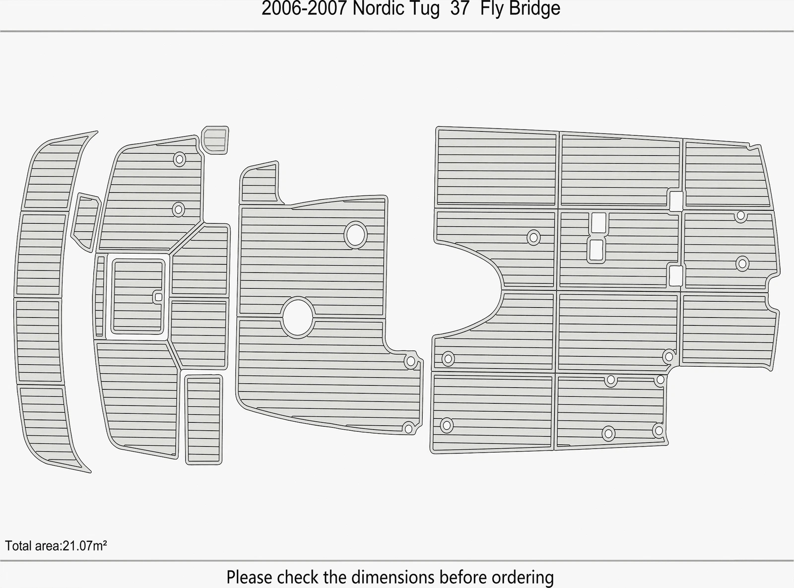 EVA Pads Flooring Mat for Nordic Tug 37 (2006)