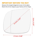 Heated Aspheric Left Side Door Mirror Glass for VW Touareg (2007–2010)