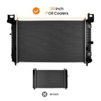 Coolant Radiator for Chevrolet Silverado GMC Sierra (1999–2006)