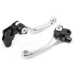 Pair Silver Pivot Brake Clutch Levers for Suzuki RM85 RM125 RM250 (1995–2008)