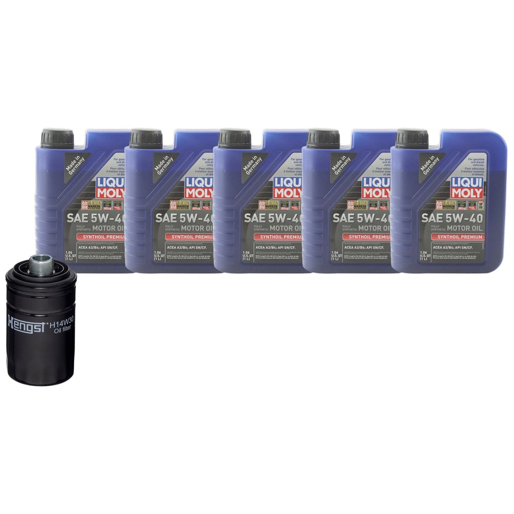 5L Liqui Moly Synthoil Premium 5W-40 Engine Oil Change Kit for A3 Eos (2006–2012)