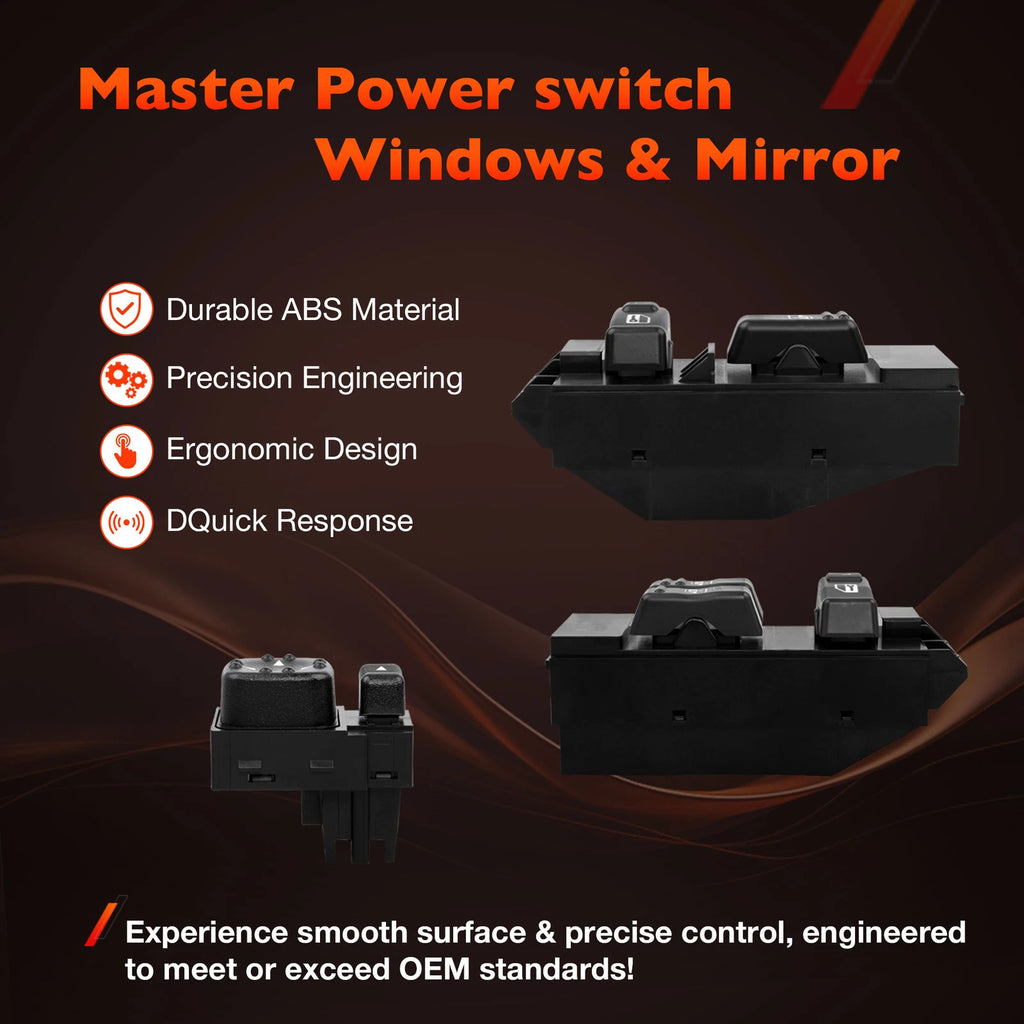 Power Window Door Mirror Switch Set for Chevy Silverado GMC Sierra (2000–2002)
