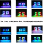 3" Spot Cube Pods LED Work Lights w/Chasing RGB Angel Eyes for Car