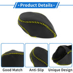 Gear Shift Knob Cover for Toyota RAV4 (2019–2024) Black Yellow Faux Leather