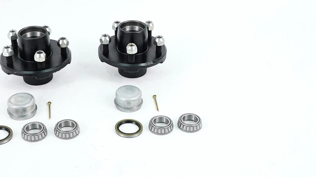 Axle Hub Kit with 1-1/16" Bearings for Trailer (2200 lbs, 5 Bolt)