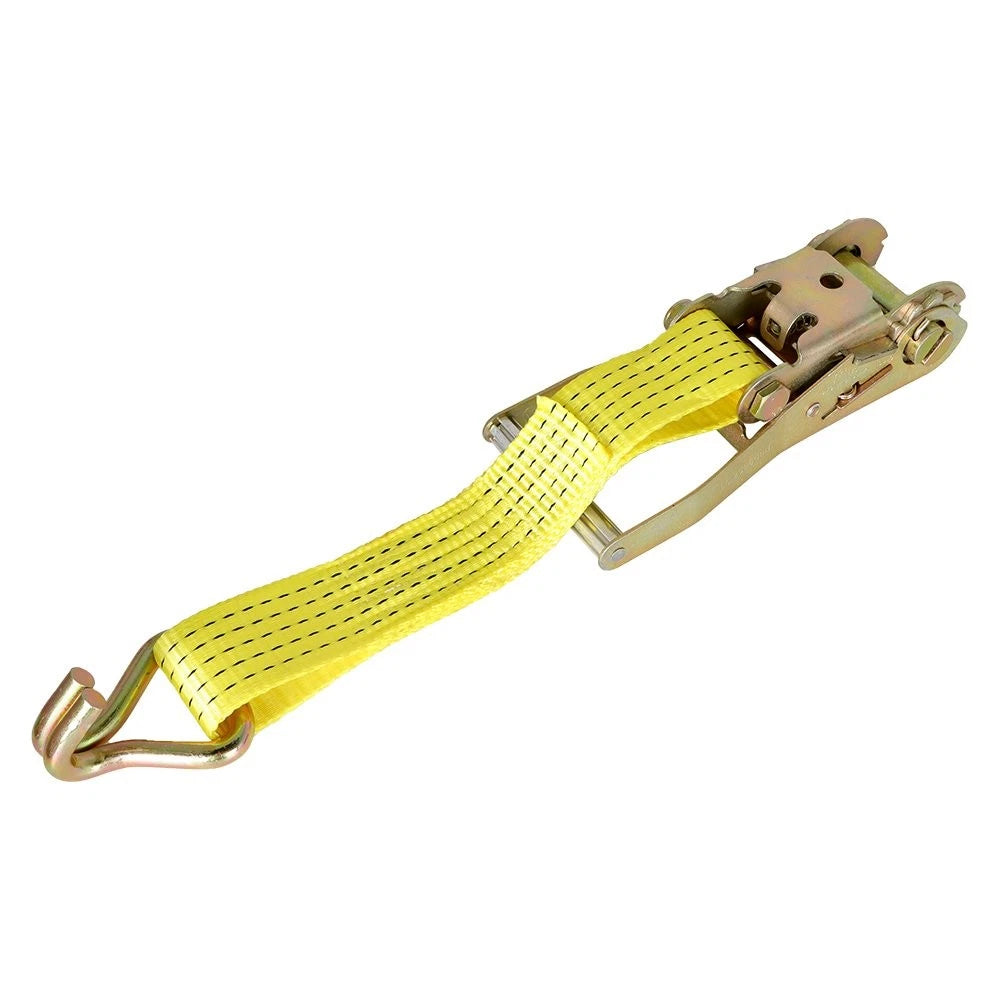Set of 8 Ratchet Straps with J Hook 2 In x 15 Ft Heavy Duty Tie Downs
