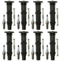 Set of 8 Iridium Power Plugs & Ignition Coil Boots for Benz C216 CL550