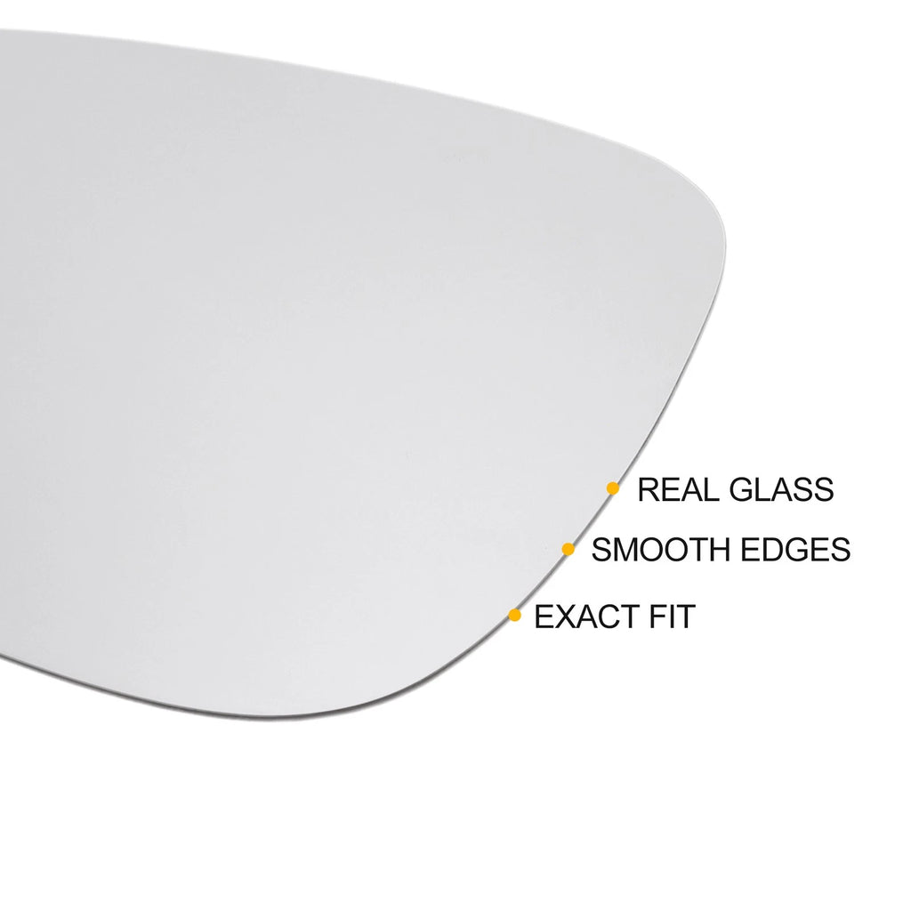 Left Side Heated White Mirror Glass for Mazda CX-5 (2017–2023)