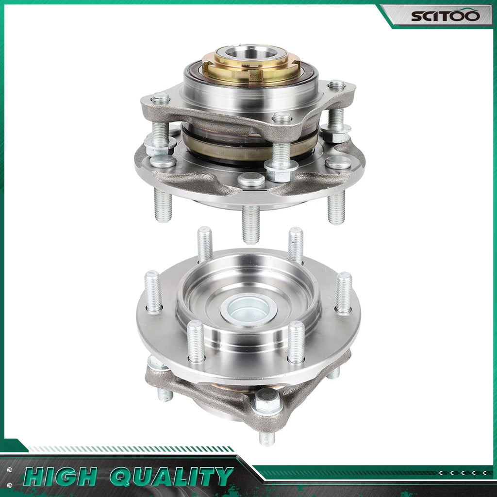 2X Front Wheel Bearing Hub Assembly for Toyota FJ Cruiser (2007–2014) RWD