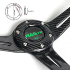 6 Bolt Carbon Fiber Racing Steering Wheel Deep Dish 14 Inch