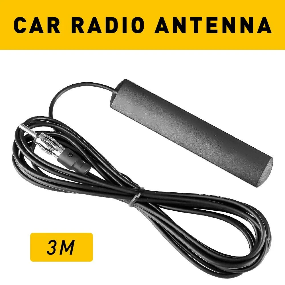 Hidden Amplified Antenna for Universal Car Stereo AM/FM Radio (10ft)