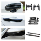 Carbon Fiber Look Door Handle Side Mirror Stripes Cover Kit for Civic (2016-2021)