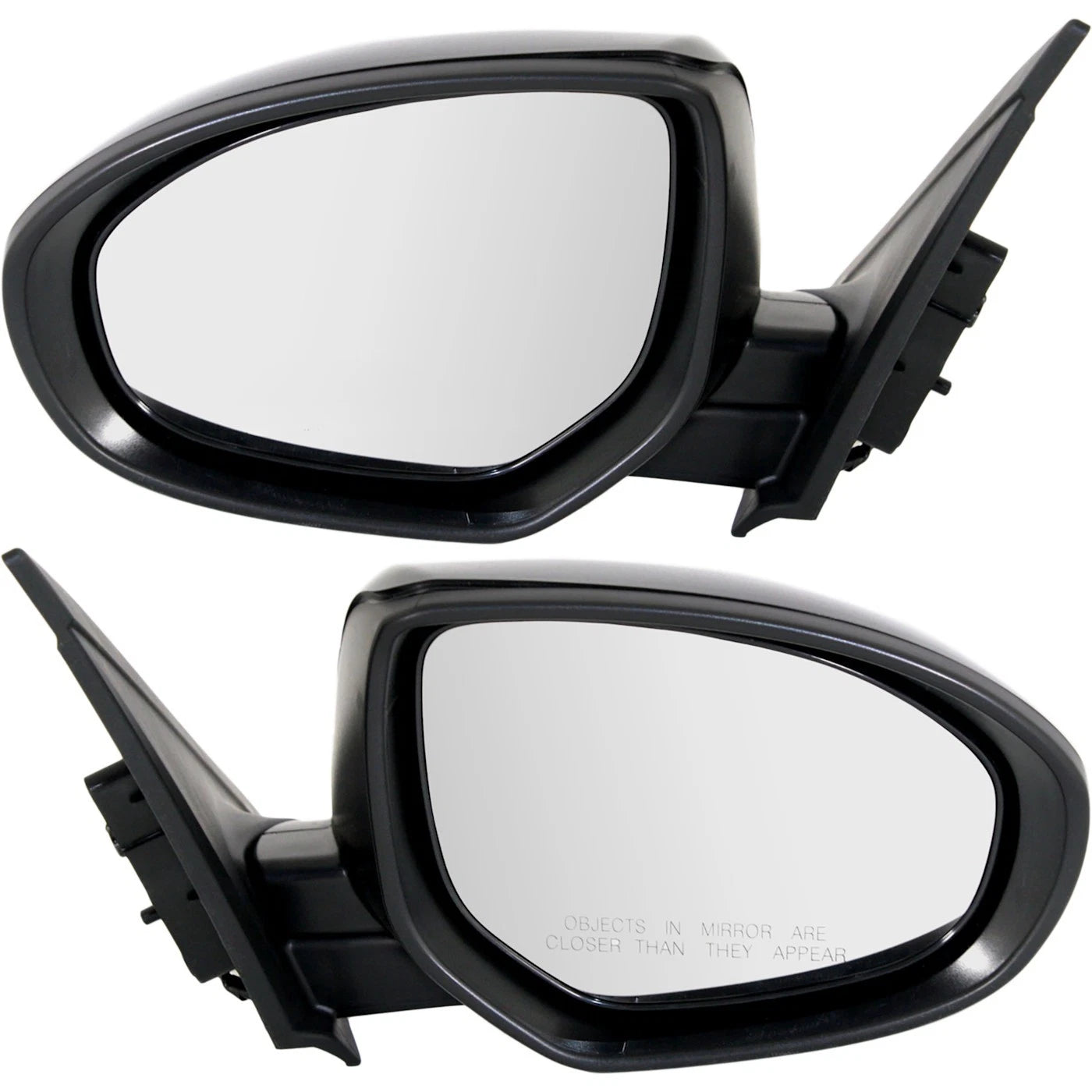 Set of 2 Power Mirrors for Mazda 3 (2010–2013) Manual Folding Paintable