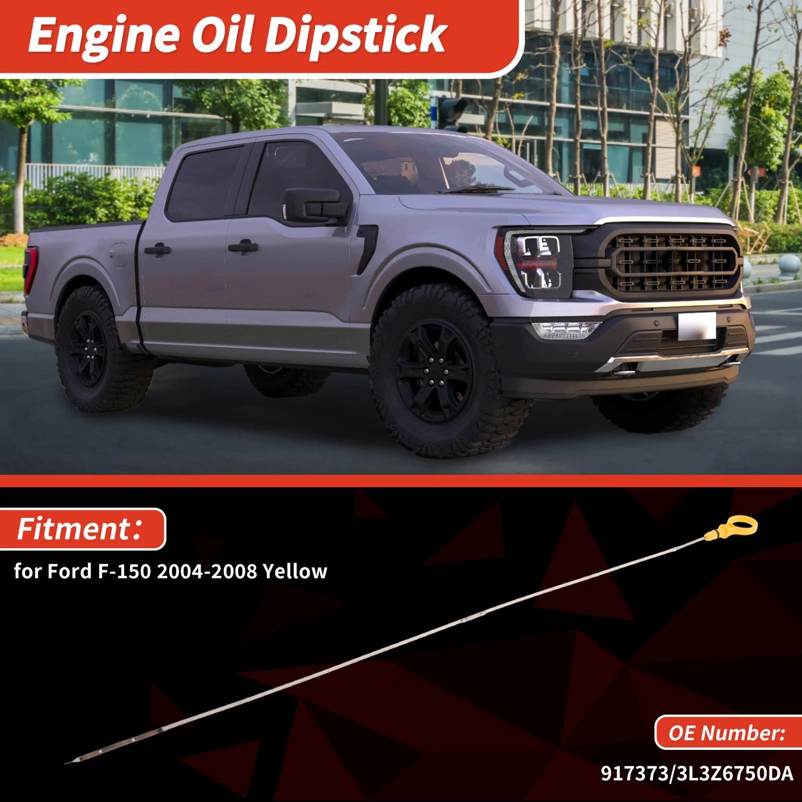 Oil Dipstick No. 917373 for Ford F-150 (2004–2008) Yellow