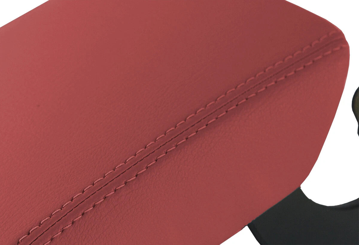 Leather Console Lid Armrest Cover for Audi A5 S5 (2008–2017) Red