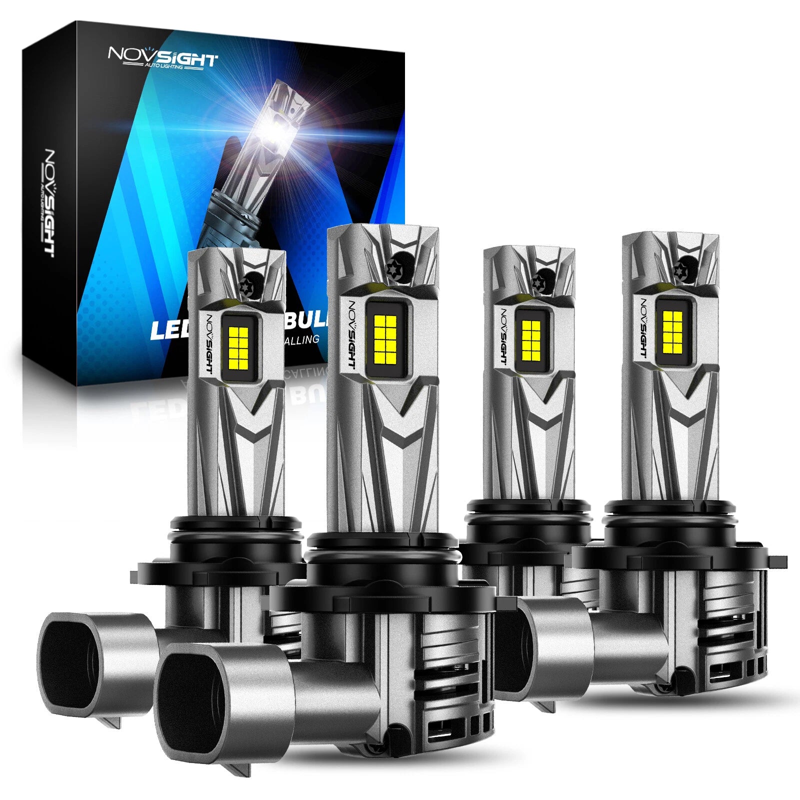 2X HB3 HB4 9005+9006 LED Headlight 18000LM High-Low Beam Bulb Lamp