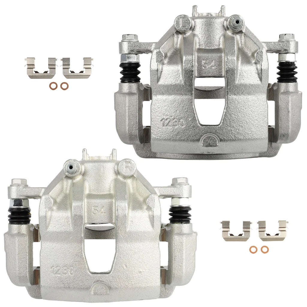 Set of 2 Front Brake Calipers for Dodge Attitude, Hyundai Accent