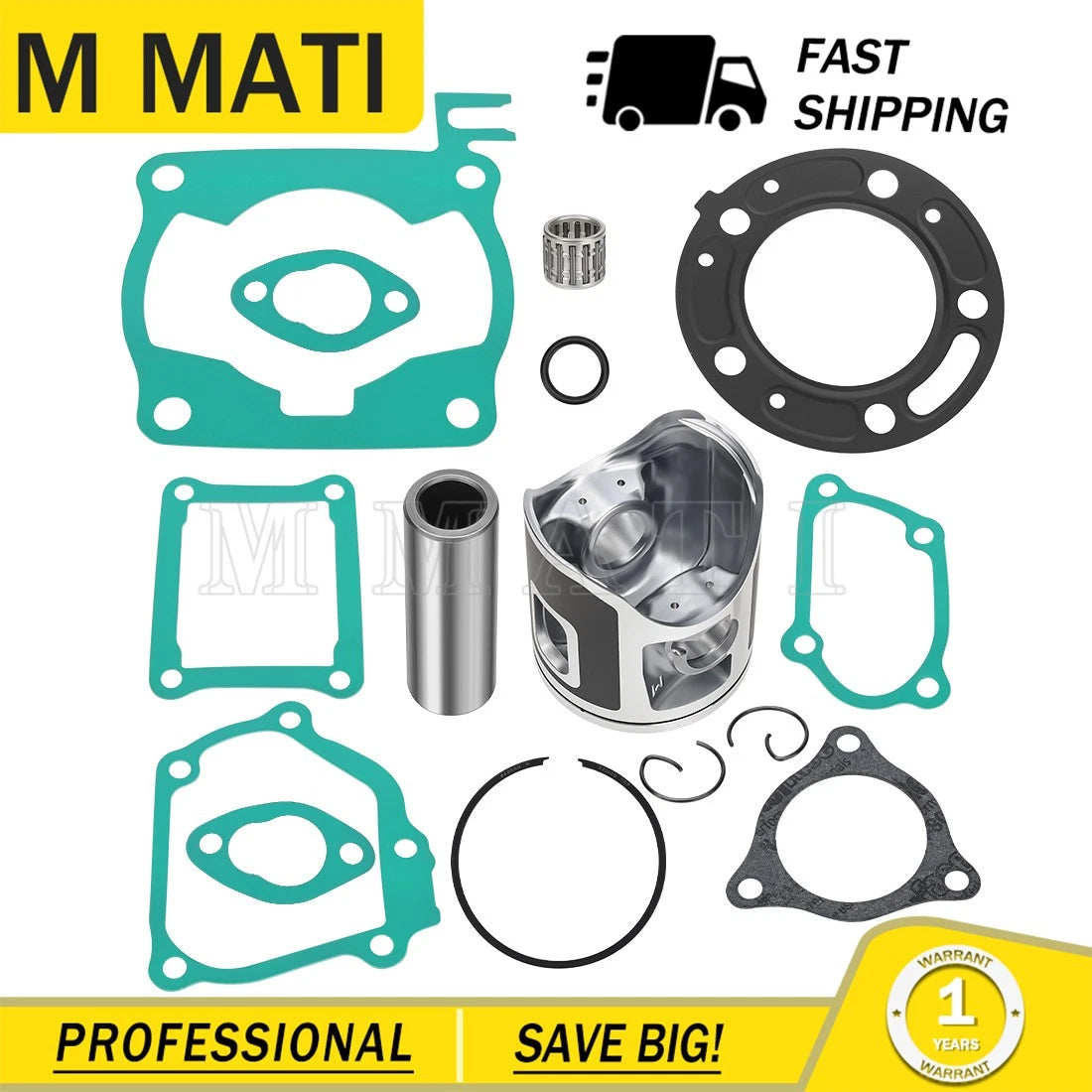 Top End Piston Complete Gasket Kit for Honda CR 125R (1992–1999)