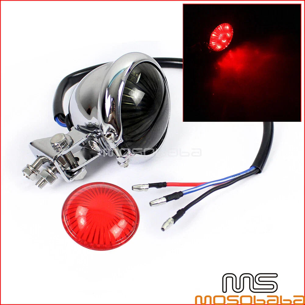 LED Rear Brake Tail Light for Harley Chopper Cafe Racer 12V