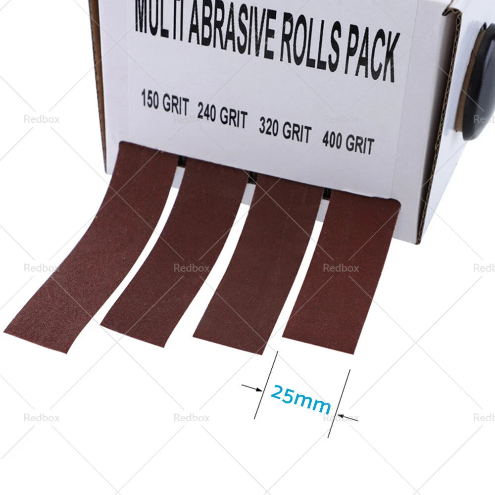 Emery Tape Cloth Abrasive Sanding Paper Set of 4 (150, 240, 320, 400 Grit)