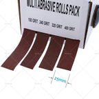 Emery Tape Cloth Abrasive Sanding Paper Set of 4 (150, 240, 320, 400 Grit)
